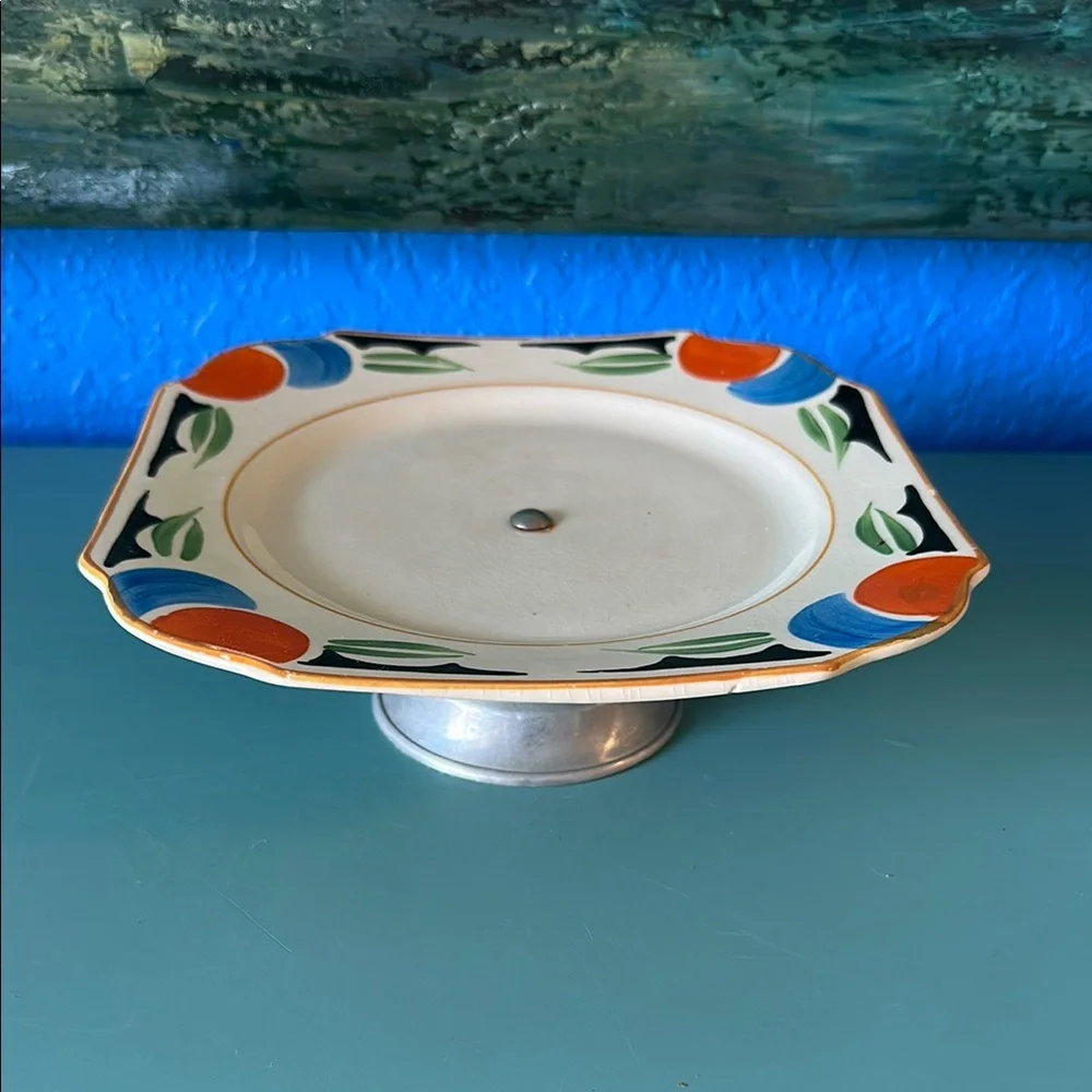 Antique Art Deco Ivory Ware Cake Stand from Uk